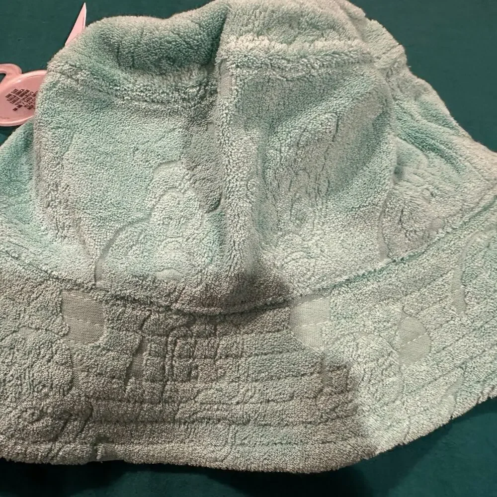 NWT Disney Parks Burnout Mickey & Friends Teal Terry Cloth Bucket Hat